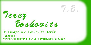 terez boskovits business card